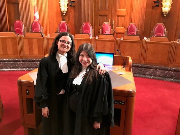 Mercedes Perez and Karen Steward at the Supreme Court of Canada