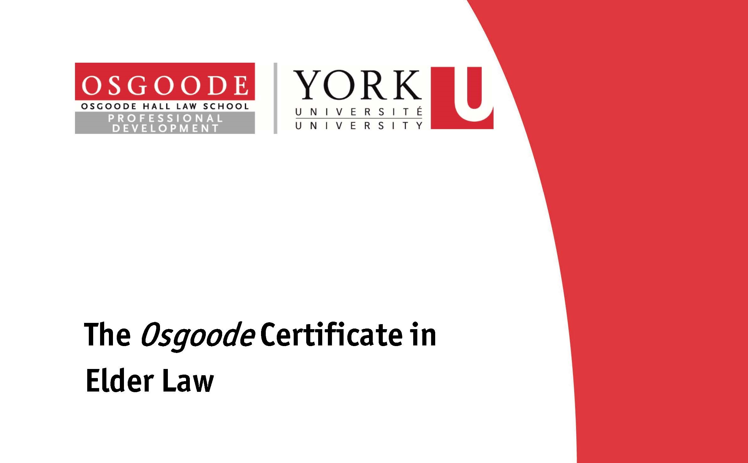 2021 Certificate in Elder Law Cover